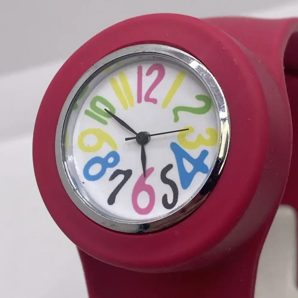 Womens Colorful Rubber Quartz Fashion Watch Works New Battery